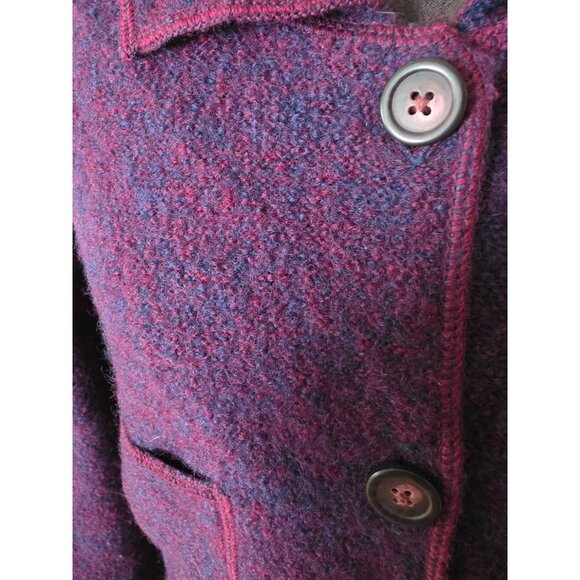 Cherokee Plus Size Wool Blend Button-Up Cardigan Jacket - Picture 2 of 7